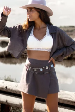 Seth skort Dark Taupe