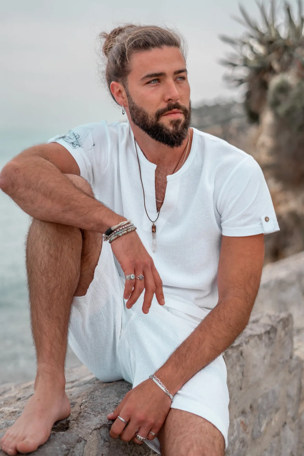 Shirt Chano Mandala White