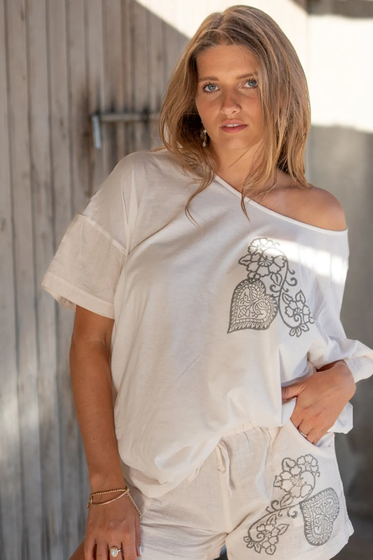 Shirt Square Jersey White