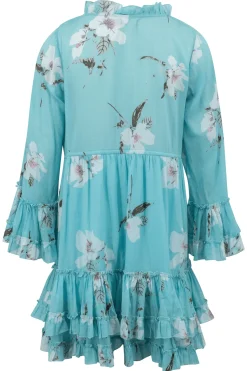 Short Dress Anna Bloom Turquoise