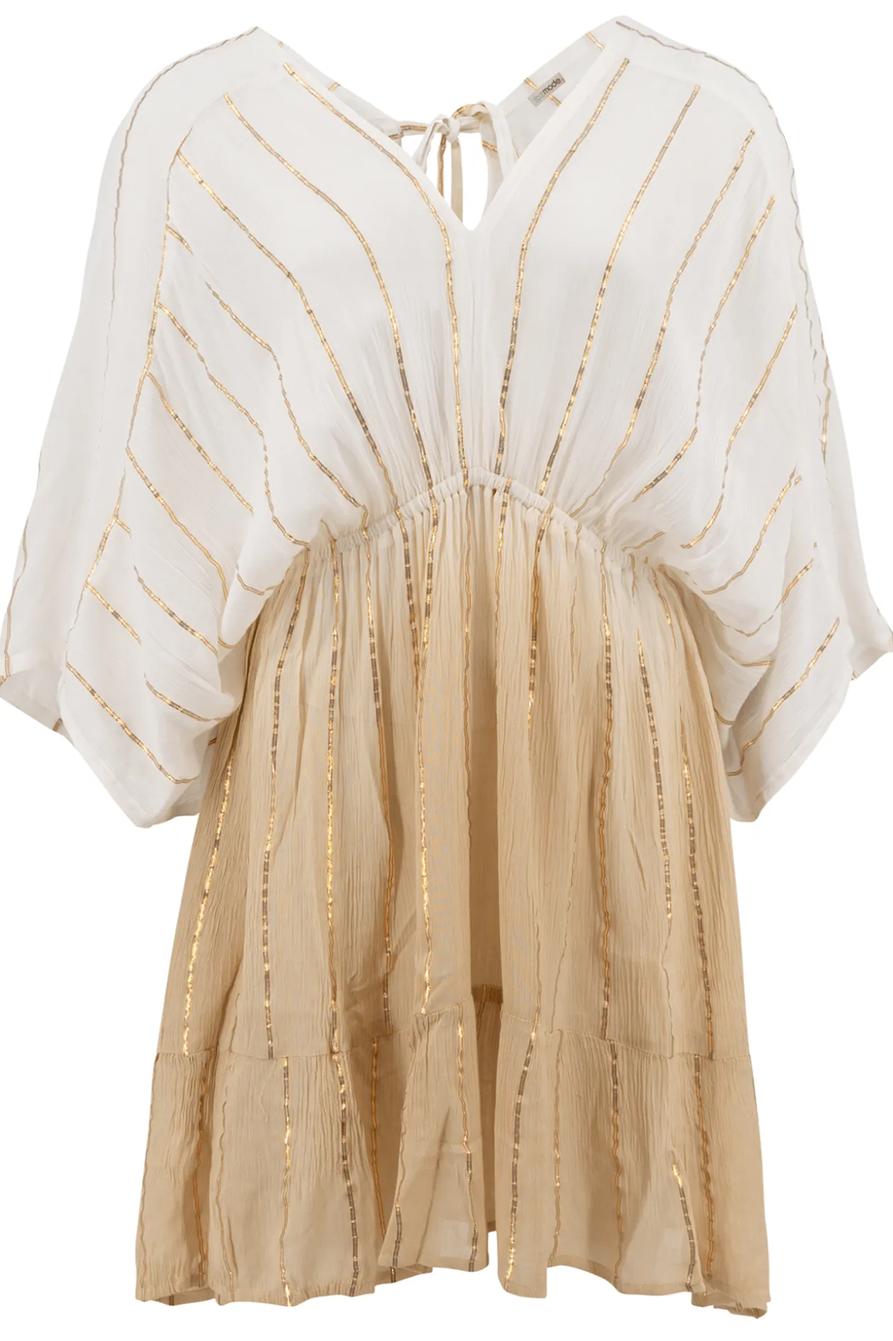 Short Dress Emilia White/ sand