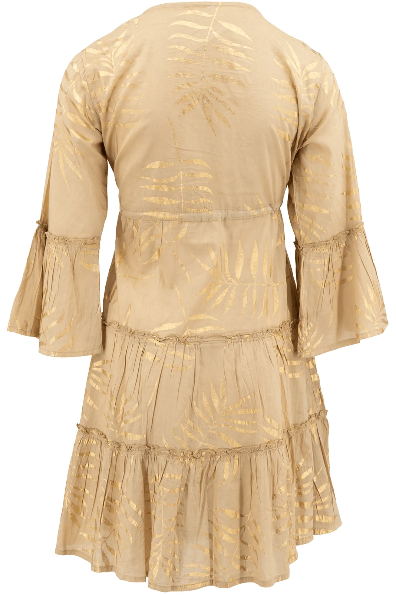 Short Dress Leafy Sand