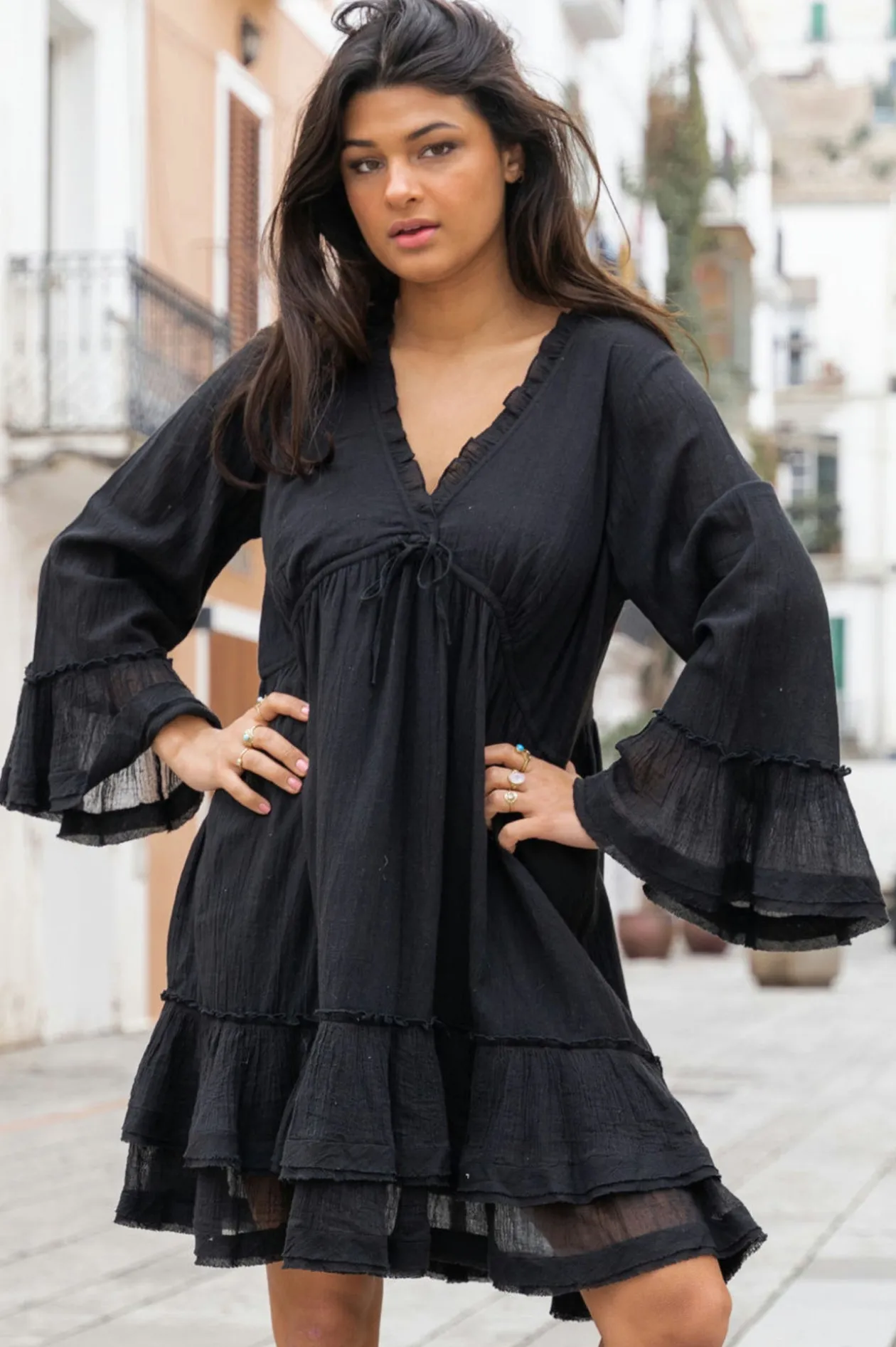 Short Dress Luna Black