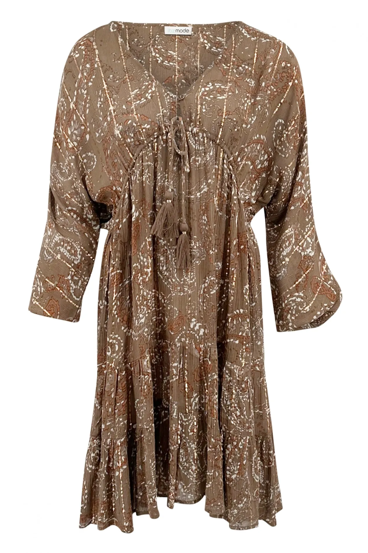 Short Dress Mio Paisley Taupe