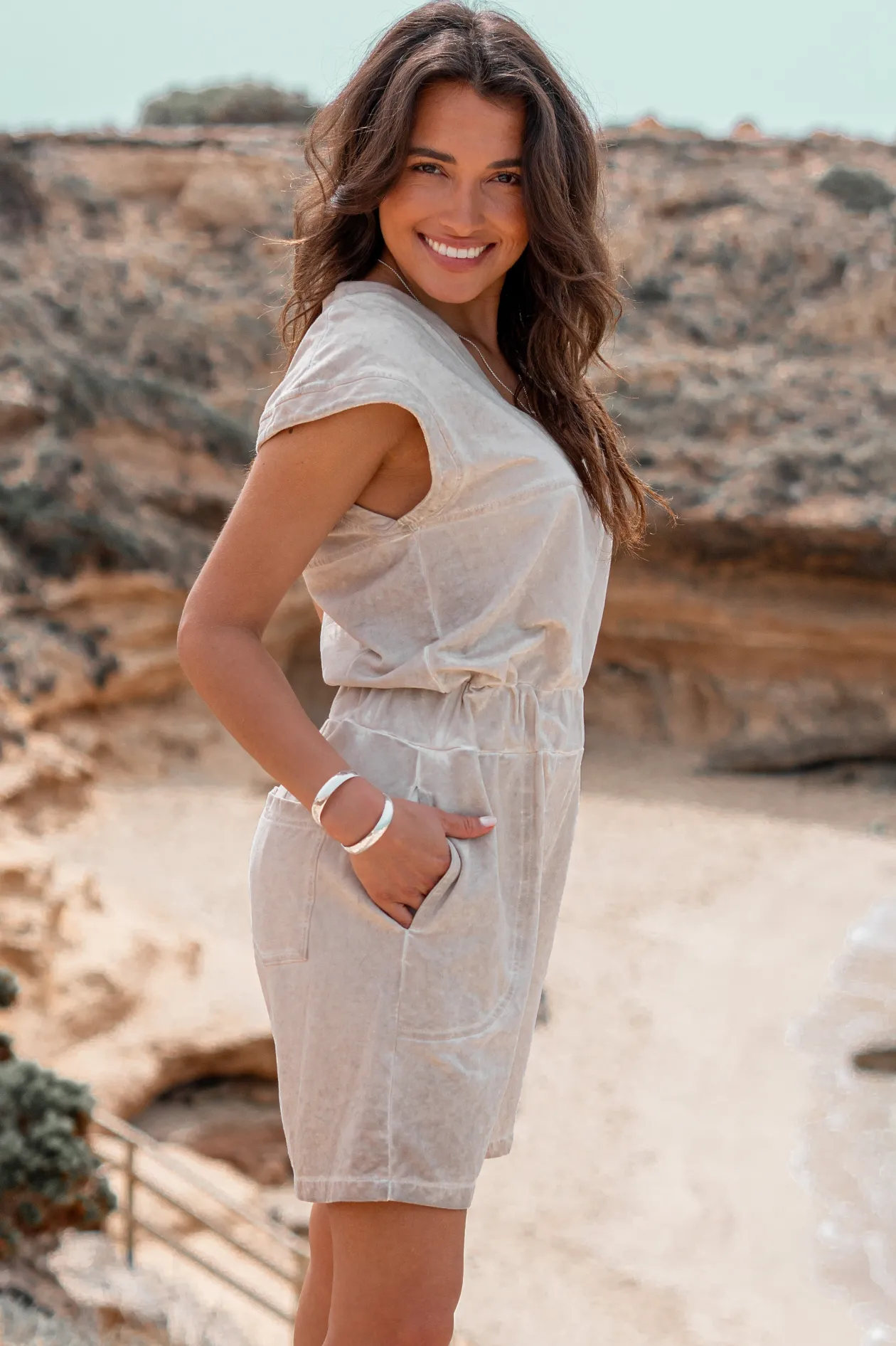 Short jumpsuit Stone