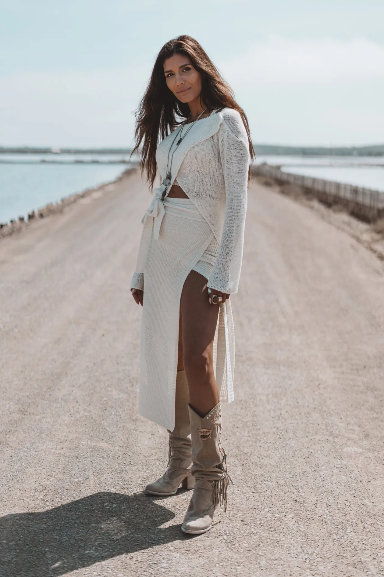 Sif Wrap Skirt Off White
