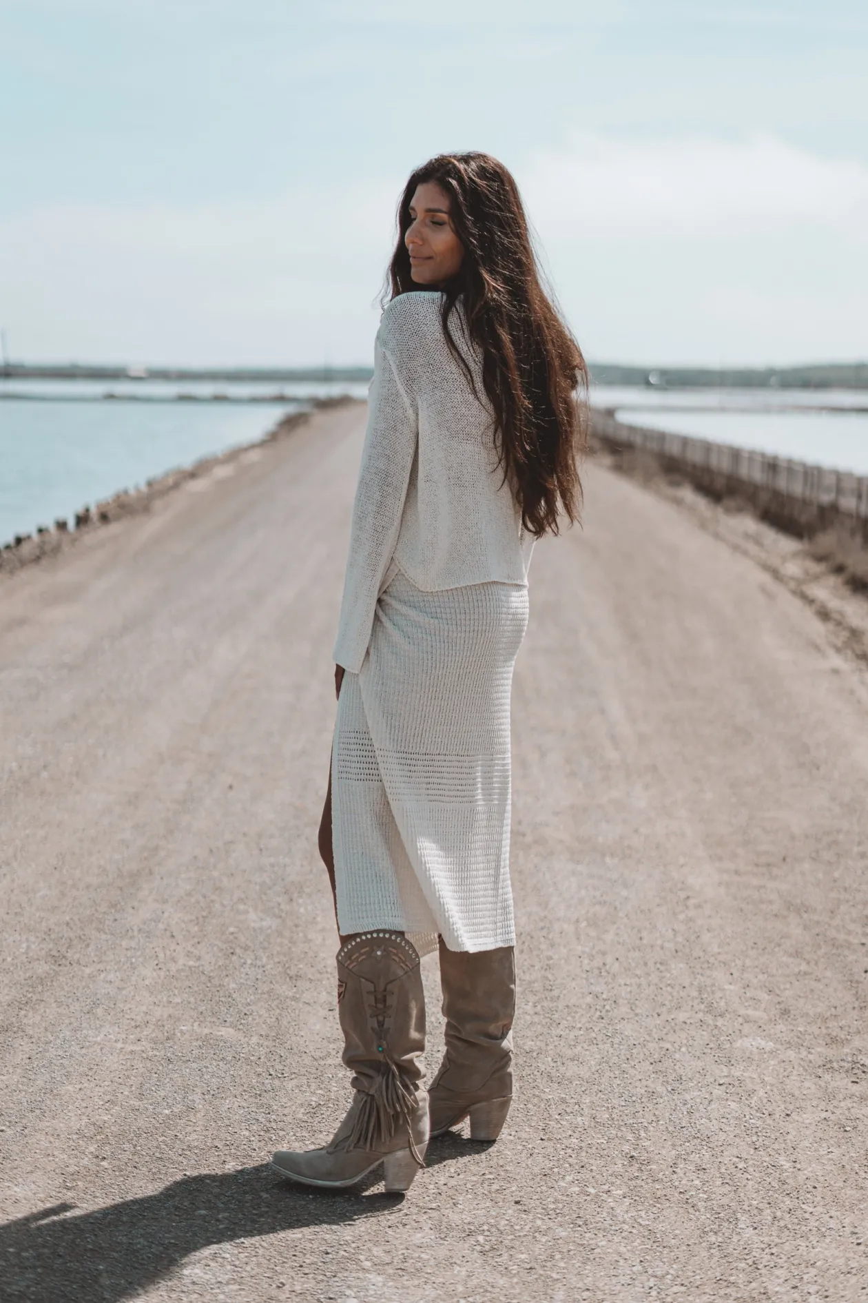 Sif Wrap Skirt Off White