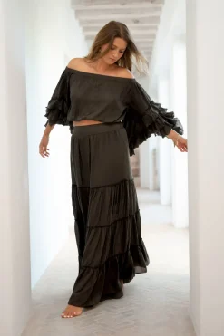 Skirt Lucia Boho Dark Taupe