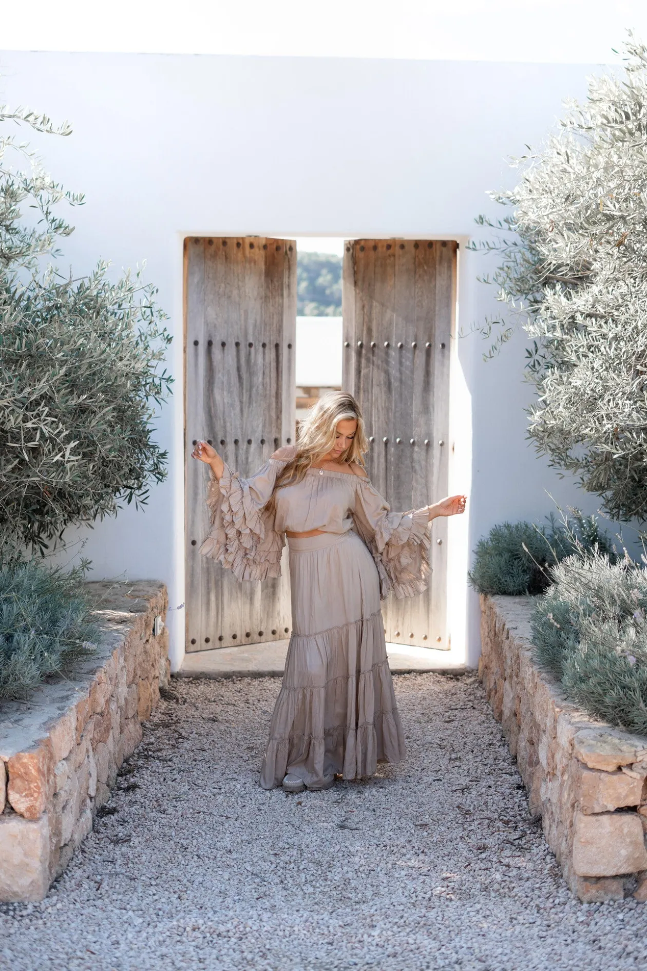 Skirt Lucia Boho Taupe