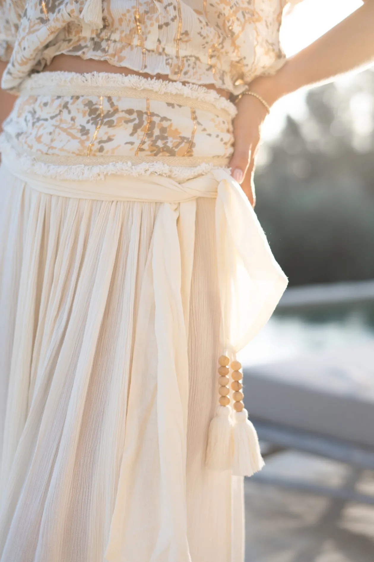 Skirt Santi Paisley Ivory