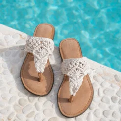Slipper Crochet Ivoor