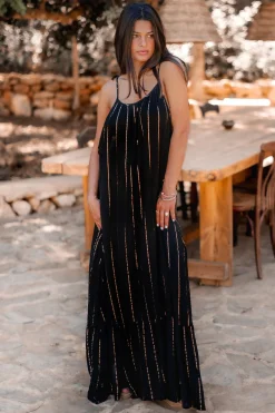 Strap Dress Gigi Stripe Black