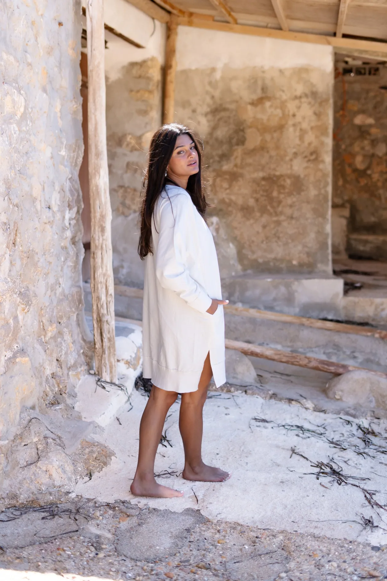 Sweater Dress Chavela Ecru