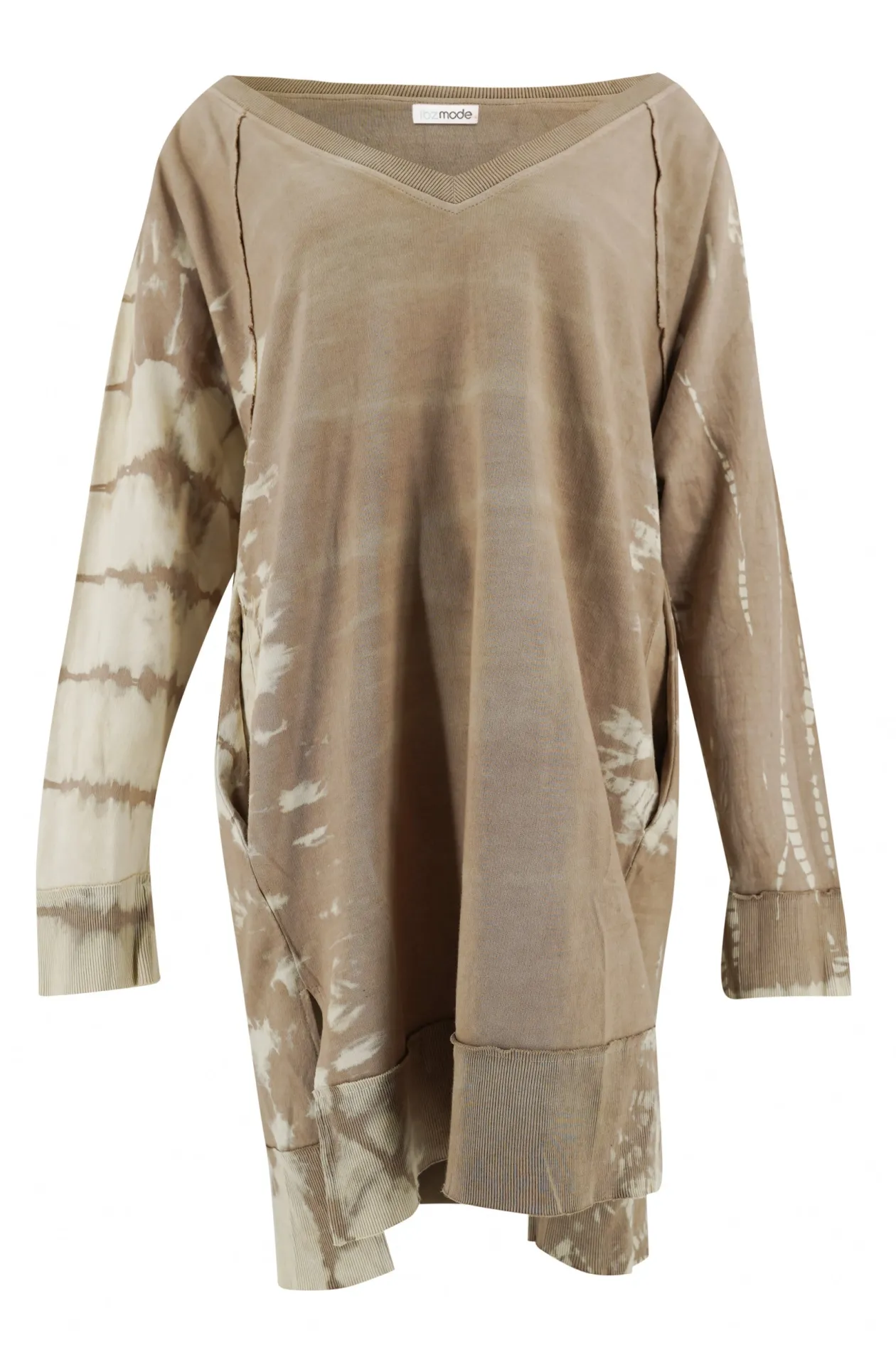 Sweater Dress Chavela Taupe Tie Dye