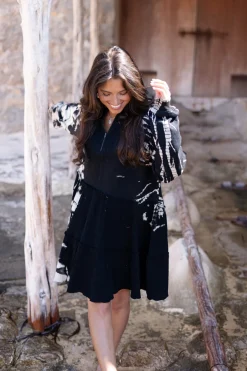 Sweater Dress Coleta Black Tie Dye