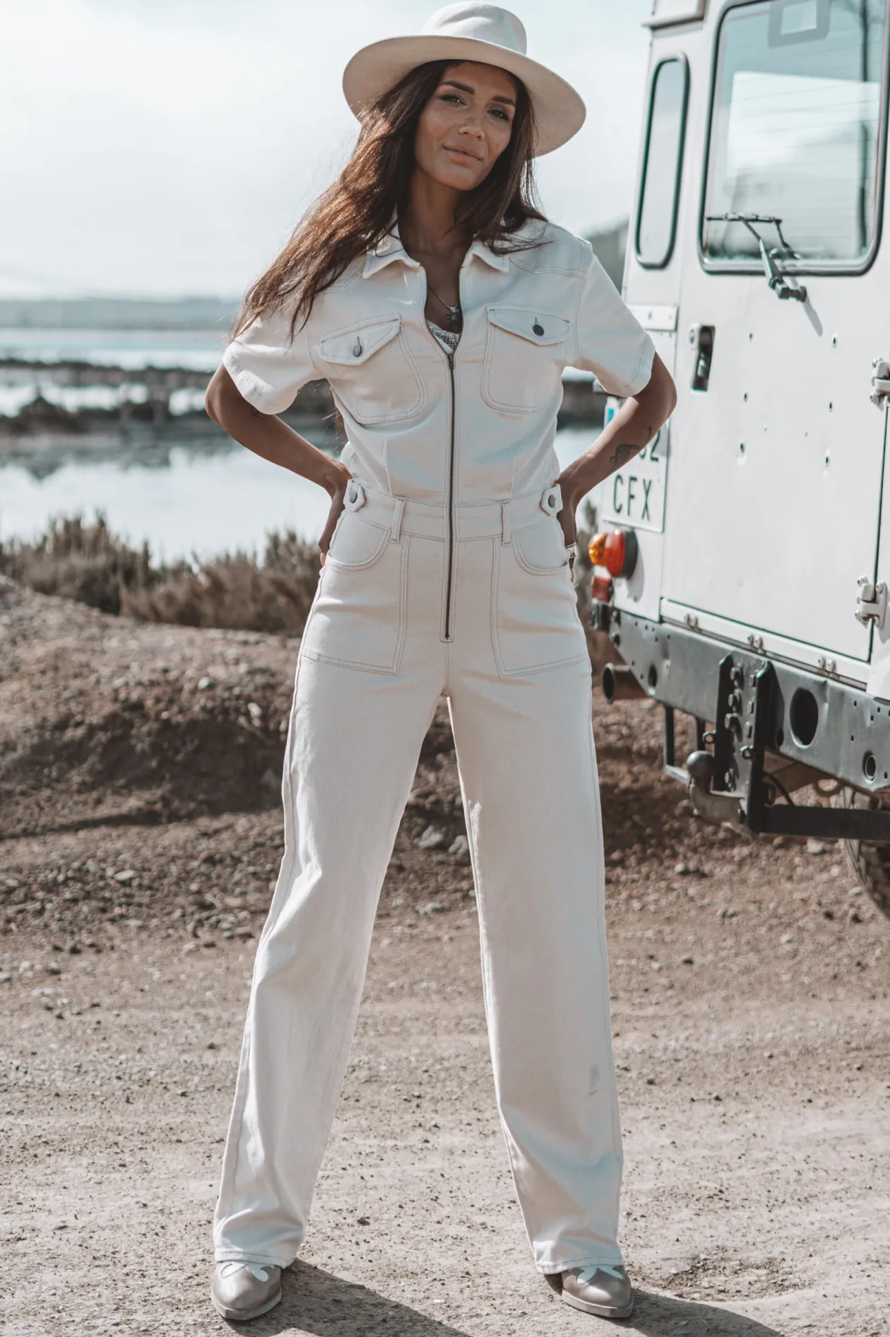 The Muse Jumpsuit Light Beige