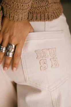 The Muse Neutral Jeans Light Beige