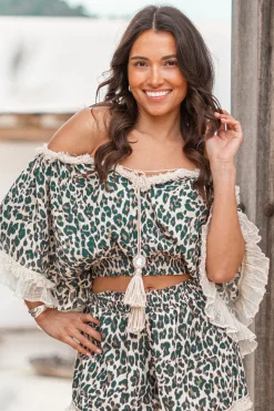 Top Ana Leopard Black