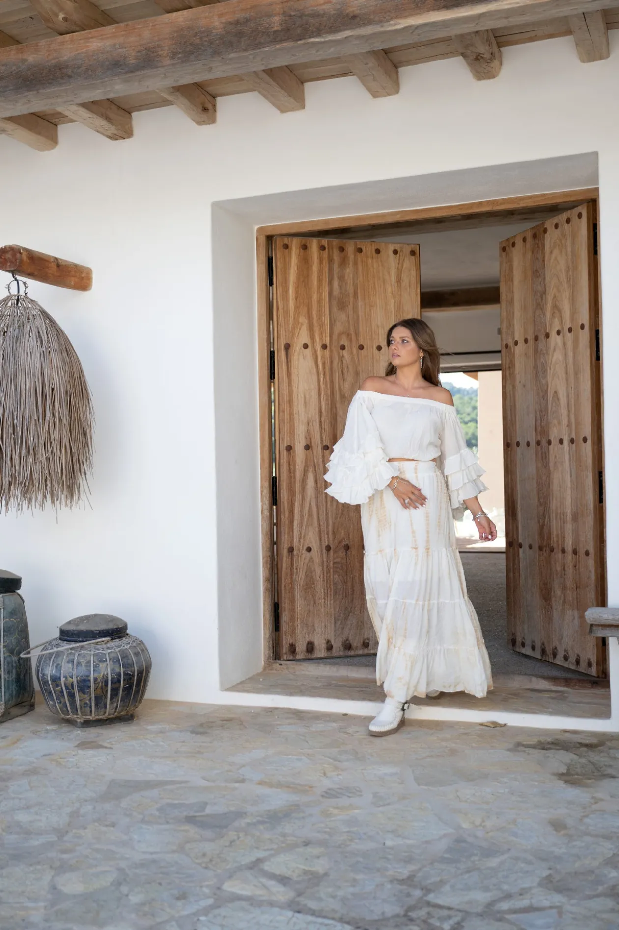 Top Flair Boho Ecru
