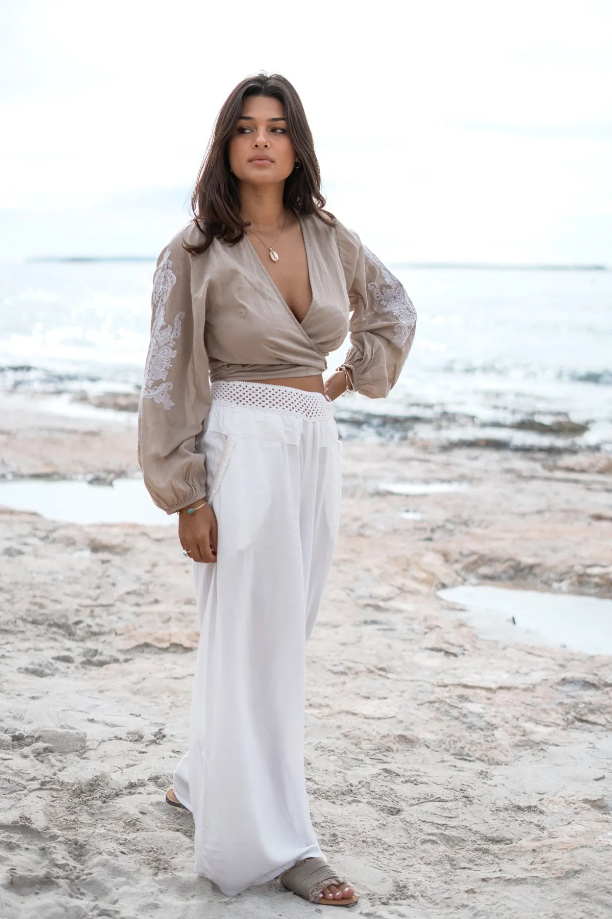 Top Sergio Cuenca Light Taupe