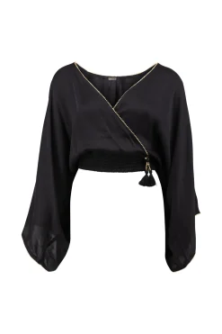 Top Zoia Silk Zwart