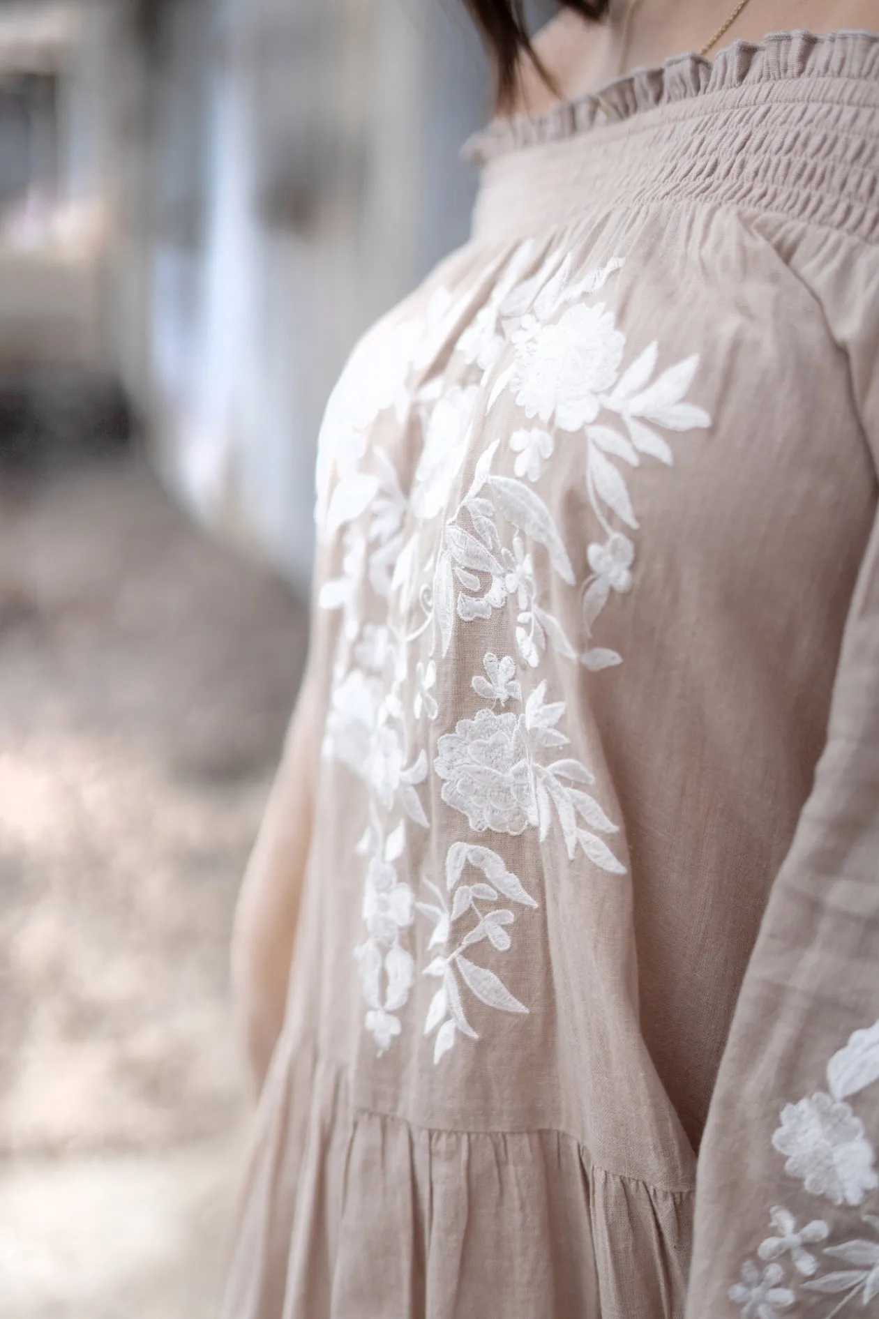Tunic Elena Bordado Light Taupe