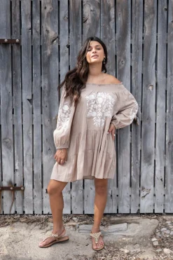 Tunic Elena Bordado Light Taupe