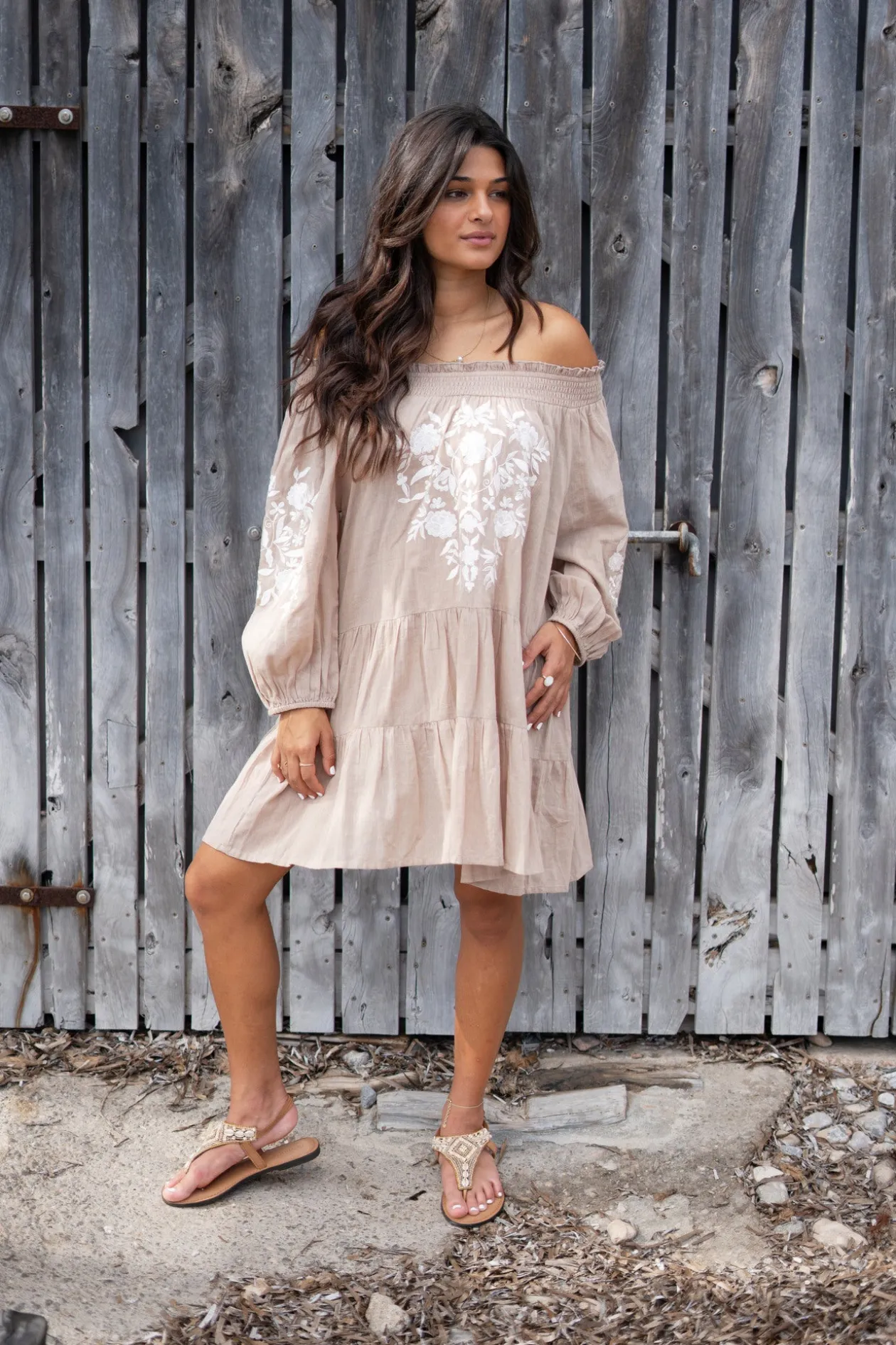 Tunic Elena Bordado Light Taupe