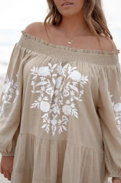 Tunic Elena Bordado Sand