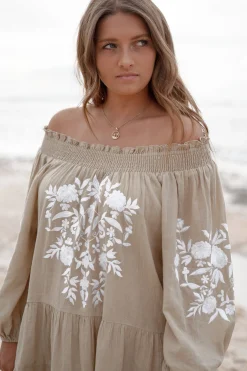 Tunic Elena Bordado Sand