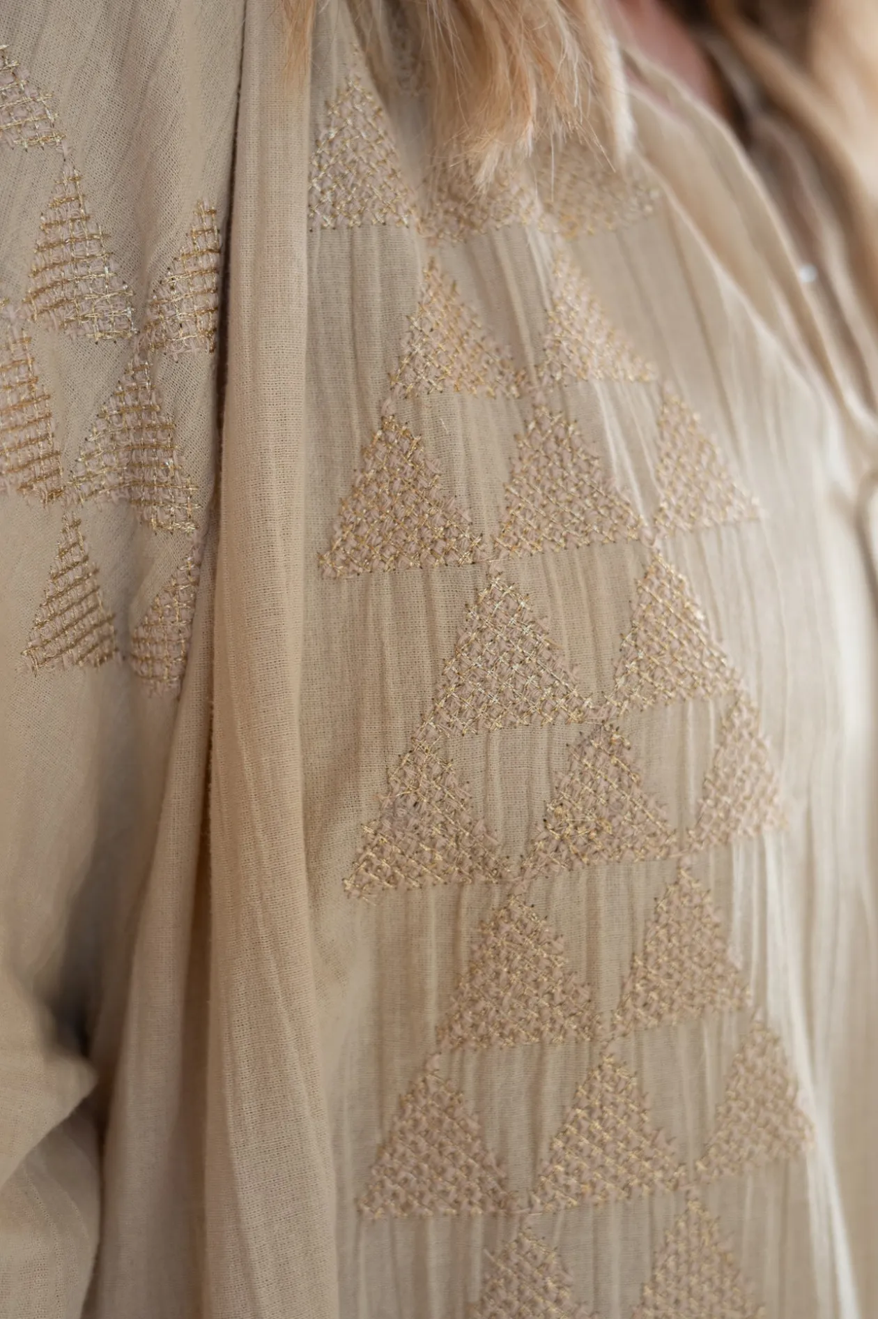 Tunic Ida Cuadros Sand