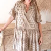 Tunic Ida Cuadros Taupe
