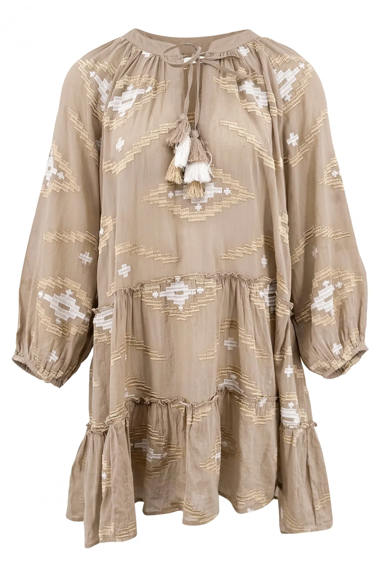 Tunic Ida Ethnic Taupe Print