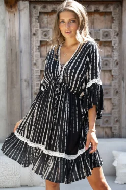 Tunic Isabella Crochet Black Tie Dye