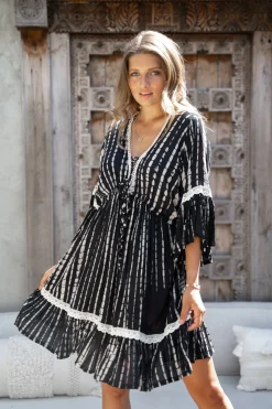 Tunic Isabella Crochet Black Tie Dye