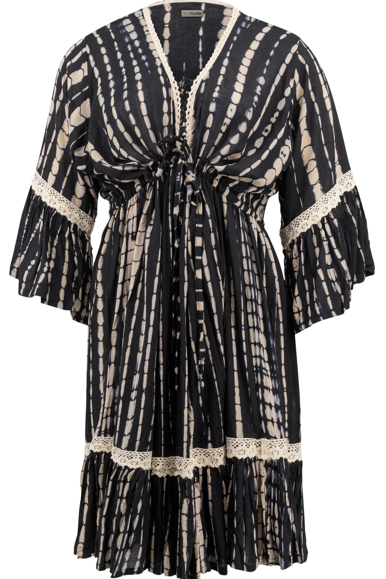 Tunic Isabella Crochet Black Tie Dye