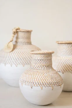 Vase Kayu Off White