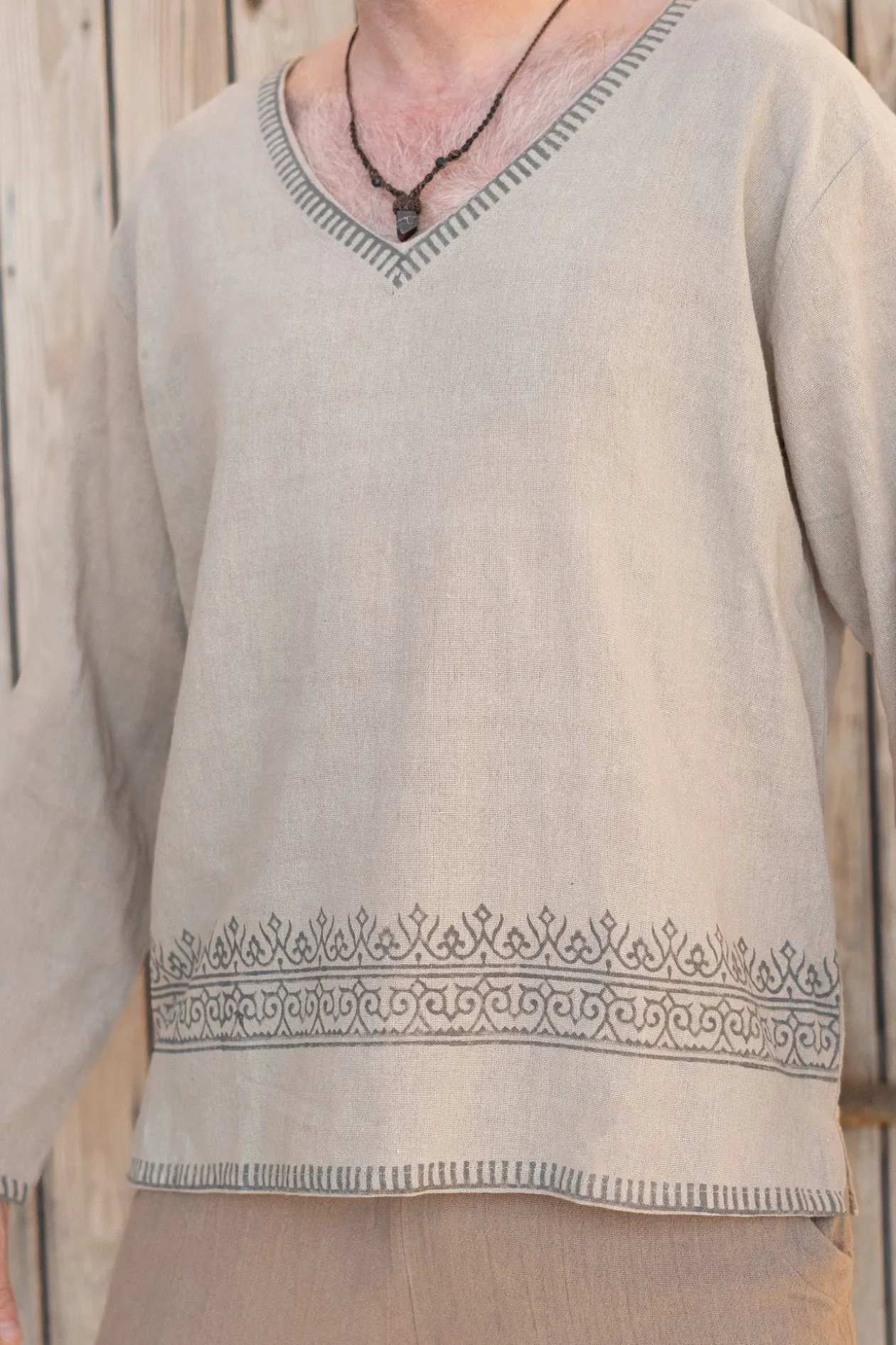 V-neck Shirt Raf Sand