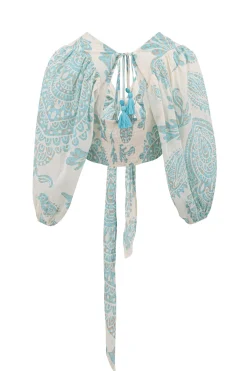 Wrap Top Adella Aqua