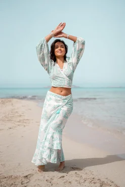 Wrap Top Adella Aqua