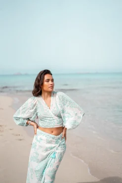 Wrap Top Adella Aqua