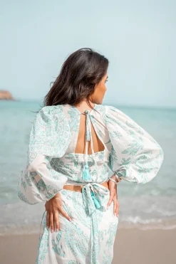 Wrap Top Adella Aqua