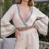 Wrap Top Adri Resort Ivory