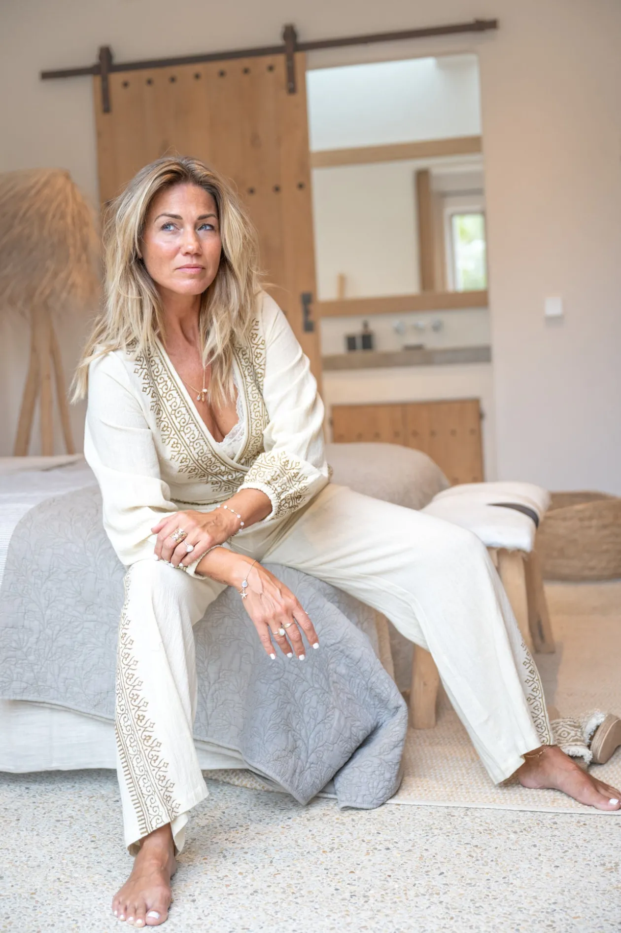 Wrap Top Adri Scorva Ecru